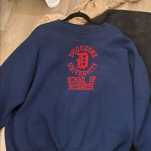 Duquesne University Vintage Navy Blue Sweater